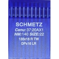 Schmetz leather point needles Canu 37:20 DPx16LR 135x16 RTV size 140/22